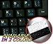 ITALIAN ENGLISH NON-TRANSPARENT KEYBOARD STICKERS ON BLACK BACKGROUND FOR NETBOOK