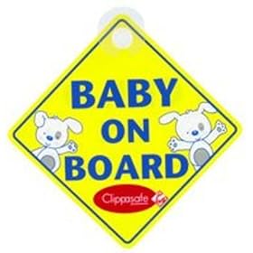 Clippasafe Baby and Child On Board Sign