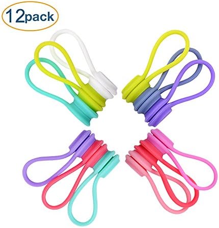 Reusable Bendable Magnetic Earphone Management Ties Cable Keeper for Travel - Organize Earphone, Data Line, Color in Random