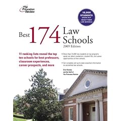 Best 174 Law Schools, 2009 Edition (Graduate School Admissions Guides)