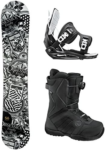 Firefly Obsession WIDE Complete Snowboard Package with 2015 Flow Flite Men's Bindings and Flow Vega BOA Men's Boots Board Size 166 WIDE (Boots Sz 12)