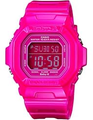 Casio Womens BG5601-4DR Baby-G Square Luminous Color Pink Digital Watch