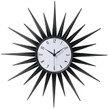 Retro 17 Wide Sunburst Wall Clock