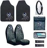 Amy Brown Moonsprite 9pc. Auto Accessory Interior Package - Front Floor Mats, Seat Covers, Steering Wheel Cover, CD Visor Organizer, Seat Belt Shoulder Pads & Litter Bag