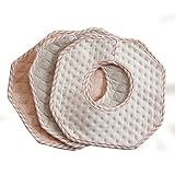 Zenicham 食事用スタイ・エプロン ポケット付きスタイ お食事エプロン 3枚 Organic Cotton Baby Bib