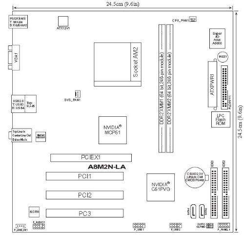 5188-6007 Hp Motherboard Desktop Board Socket Am2