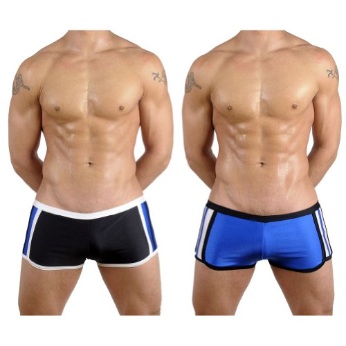 Mens New Side Stripes Boxer Swimsuit By Gary Majdell Sport Mens New Side Stripes Boxer Swimsuit By Gary Majdell Sport