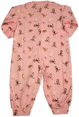New Potatoes - Baby Girls Long Sleeve Animal Coverall, Pink 30950-24Months