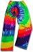 Adult Cotton Jersey Tie Cord Waist Rainbow Tie Dye Novelty Print Pants
