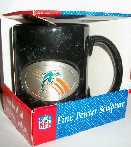 Miami Dolphins Pewter Helmet 16 Ounce Coffee Mug