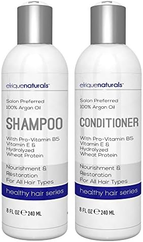 Argan Oil Shampoo And Conditioner - Pure Moroccan Argan Oil Shampoo And Conditioner Set - Elrique Naturals Argan Oil Shampoo And Conditioner Set With Pro Vitamin B5 Panthenol