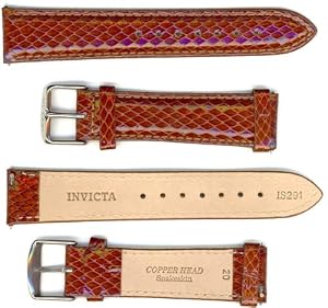 Invicta Snakeskin 20mm Brown Watch Band IS291