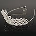 Follsy Charming Rhinestone Heart Flower Design Tiara Crown Headband Comb Pin Wedding Bridal Party Birthday Tiaras