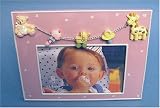 Cadre photo rose pour 1 photo de 14 cm x 9 cm