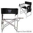 Washington Huskies Portable Folding Sports Chair - Black w/Embroidery