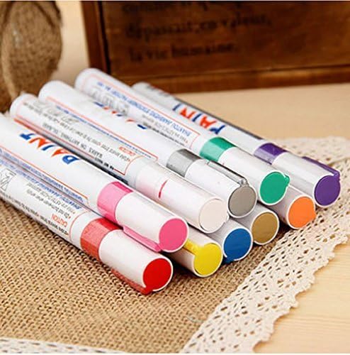 12 Colors Sets Fine Paint Oil Based Art Marker Pen Waterproof
