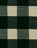Large Plaid Linen Series 9815 Hunter Green Vinyl Tablecloth 54