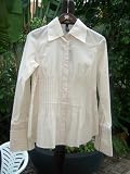 Robert Rodriguez Cream Stretch Long Sleeved Top Size 6