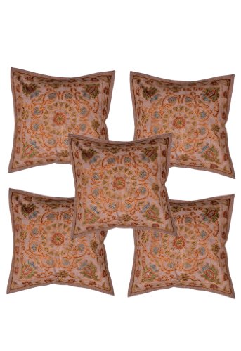 Imagen principal de Trabajo hecho a mano bordado de Algodón Cojín establecer tamaño cover set 16 x 16 pulgadas Juego de 5 piezas
