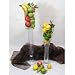 SandraRich 2er Set Glas Pokal Kelch Vase 80cm+59cm Deko
