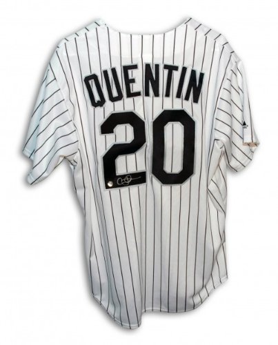 Carlos Quentin Autographed/Hand Signed Chicago White Sox White Majestic Jersey