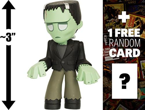 Frankenstein: ~3" Horror Classics x Funko Mystery Minis Vinyl Mini-Figure Series #2 + 1 FREE Horror Movie Trading Card Bundle