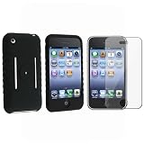 iPhone 1st Gen (NOT for iPhone 3G) Silicone Case w/ Screen Protector (Black)