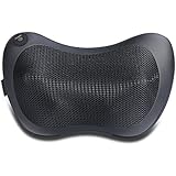 Nekteck Shiatsu Deep Kneading Massage Pillow with Heat, Car/Office Chair Massager, Neck, Shoulder, Back, Waist Massager Pillow - Black