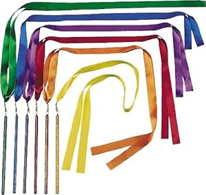US Games Color My Class Ribbon Wand Set, 3-Feet