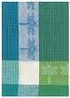 Waffle Weave 100% Cotton Dragonfly Turquiose Dishtowel 18" X 28" Set / 6