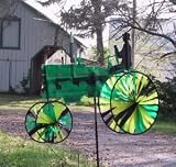 Green Tractor Outdoor Wind Spinner