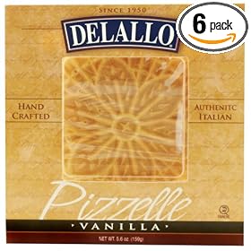 DeLallo Vanilla Pizzelle, 5.6-Ounce Units (Pack of 6)