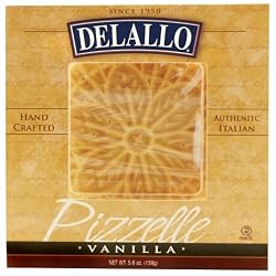 DeLallo Vanilla Pizzelle, 5.6-Ounce Units (Pack of 6)
