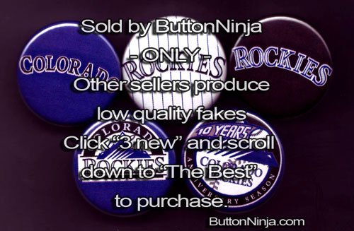 Set of 5 Colorado Rockies Pins 1.25
