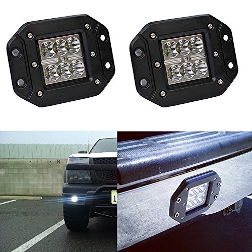 Rolinger 2pcs 18w led work light bar 3x2 spot dually fl…