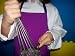 PURPLE APRON KIDS CHILDREN FITS 7-12 YR OLDS 19x28 INCHES REAL FABRIC 100% POLY NICE GIFT or PARTY F