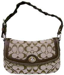 Coach Chelsea Khaki Signature Braided Flap