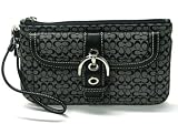 AUTHENTIC COACH SOHO MINI SIGNATURE LARGE WRISTLET 40585 (Black/Black)