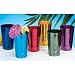 Retro Jewel Aluminum Colored Tumblers Cups Set of 6