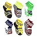 Disney Cars Boys 6 pk Socks (4-6 (shoe size: 7-10), Finish Line Multi Quarter)
