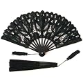 Lace Fan - Black Handmade Ladies Lace Fan