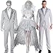 MERRYCOCO Adult Halloween Ghost Costume corpse bride and bridegroom costume