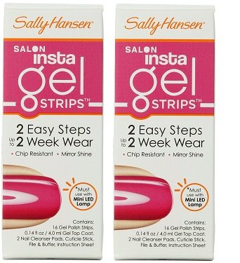 (Pack of 2) Sally Hansen Salon Insta Gel Strips, Rosy Outlook, 16 Ounce