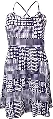 Cotton Geometric Print Polka Dot Print Spaghetti Strap Spring Summer Scoop Neck  Dress