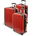 TOP-Trolley-Koffer * 75/63/56cm XXL-Light, 4 Rollen 360°, Dehnfalte * SCHWARZ * EINZEL UND ALS SET LIEFERBAR * VERSANDKOSTENFREI 3er - Set