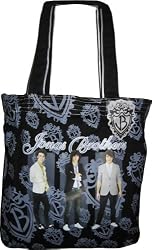 Jonas Brothers Black and Silver Tote Bag Purse
