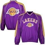 NBA Los Angeles Lakers Purple-Gold Colorblock Pullover Windshirt (Large)