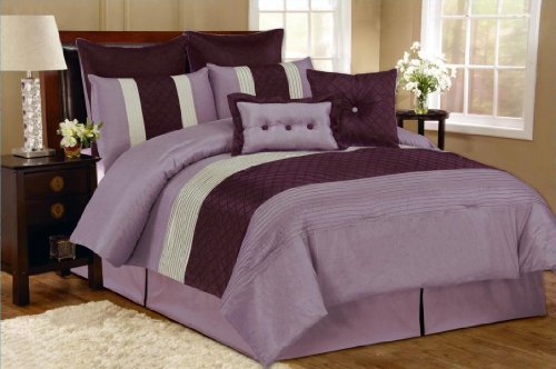 Duck River Textile Tuscany King Comforter Set, Plum