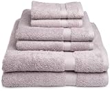 Pike Street 725-Gram 100-Percent Egyptian Cotton 6-Piece Towel Set, Heather