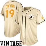 MLB Majestic Tony Gwynn San Diego Padres Cooperstown Collection Traditional Jersey - Cream (Large)
